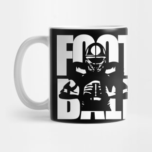 Football text masking white Mug